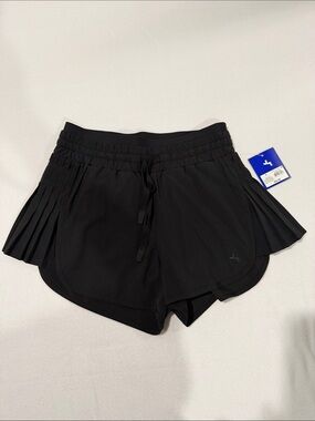 NWT JoyLab Black Athletic Pleated Side-Panel Shorts